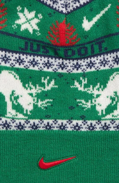 Nike Kids' Peak Pom Beanie In Green