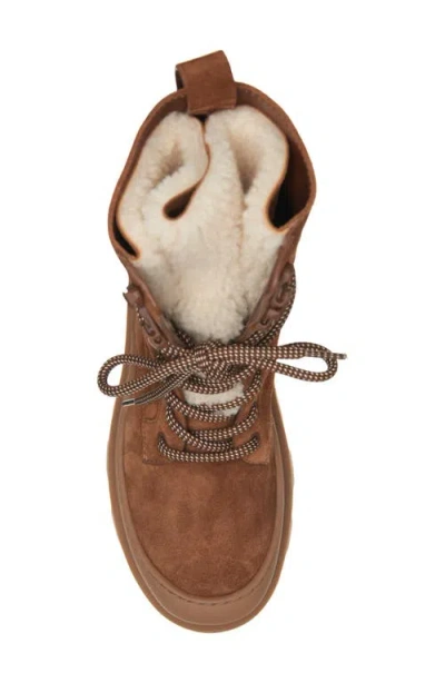 Moncler Vera High Shearling-trimmed Suede Mid-calf Boots In Multi