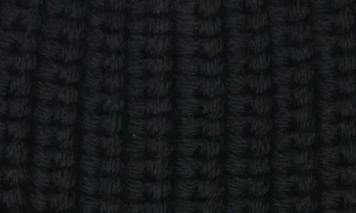 Moncler Grenoble Logo Patch Knitted Beanie In Black