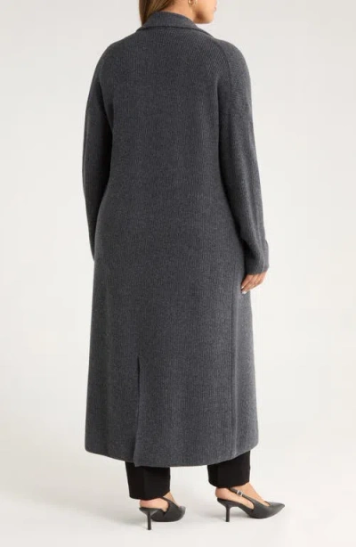 Nordstrom Wool & Cashmere Sweater Coat In Gray