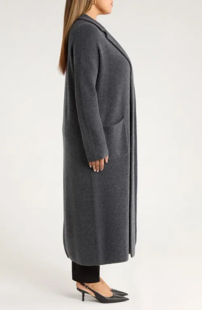 Nordstrom Wool & Cashmere Sweater Coat In Gray