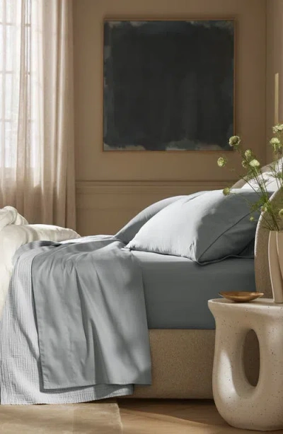 Boll & Branch Signature Set Of 2 Piped Edge Pillowcases In Gray