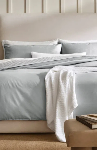 Boll & Branch Signature Piped Edge Duvet Set In Gray