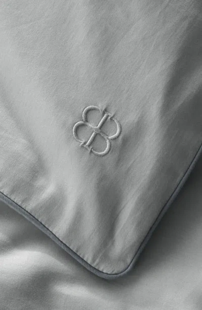 Boll & Branch Signature Piped Edge Duvet Set In Gray