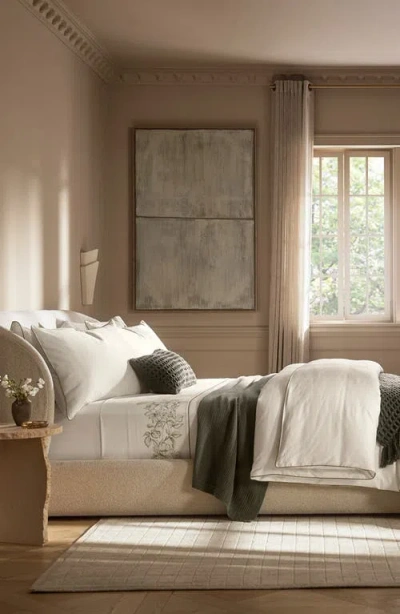 Boll & Branch Signature Piped Edge Duvet Set In White