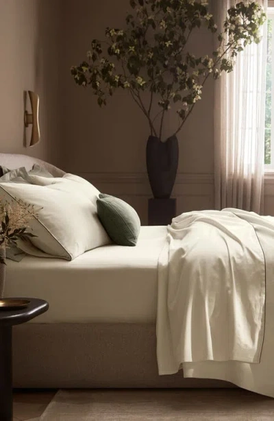 Boll & Branch Signature Piped Edge Sheet Set In Neutral