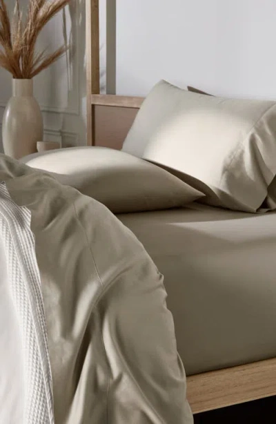 Boll & Branch Percale Hemmed Sheet Set In Brown