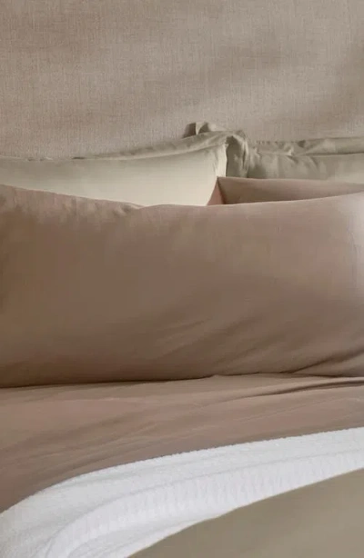 Boll & Branch Set Of 2 Signature Hemmed Pillowcases In Brown