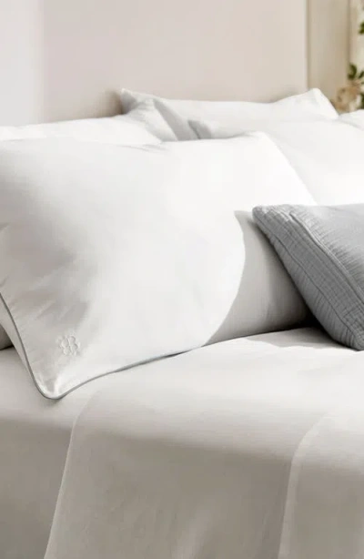 Boll & Branch Signature Piped Edge Duvet Set In White
