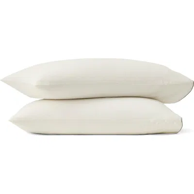 Boll & Branch Signature Set Of 2 Piped Edge Pillowcases In White