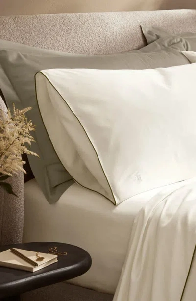 Boll & Branch Signature Set Of 2 Piped Edge Pillowcases In White