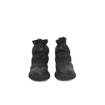 Cerruti 1881 Black Cow Leather Boot In Animal Print