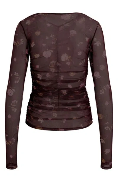 Favorite Daughter Whimsical Monet Mesh Party Top In Black