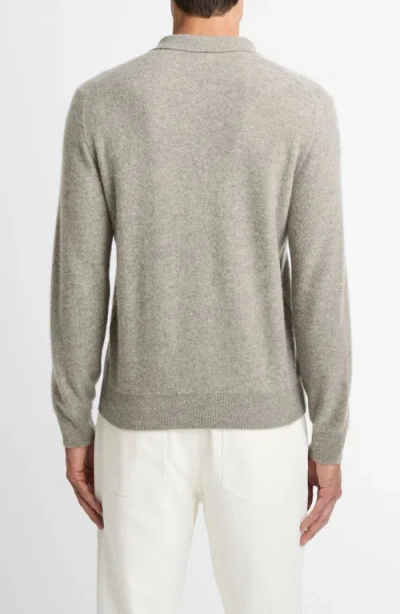 Vince Boiled Cashmere Johnny Collar Sweater H Mouse In Multi