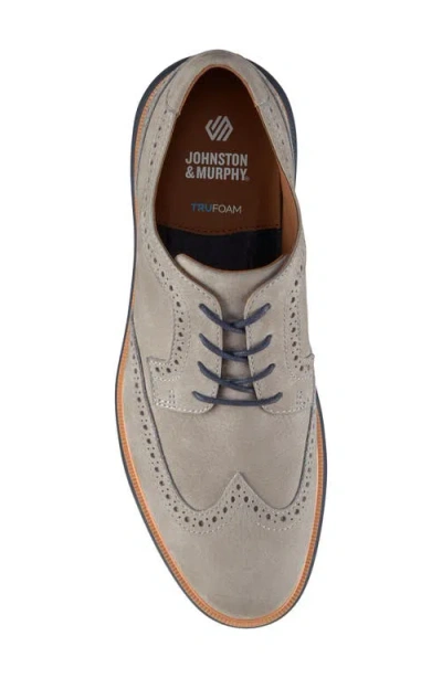 Johnston & Murphy Men's Larkin Wingtip Round Toe Shoes In Gray