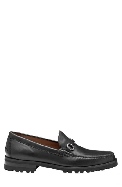 Johnston & Murphy Baldwin Lug Sole Bit Loafer In Black