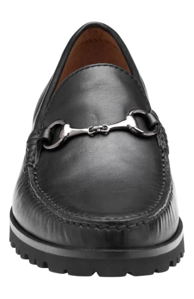 Johnston & Murphy Baldwin Lug Sole Bit Loafer In Black