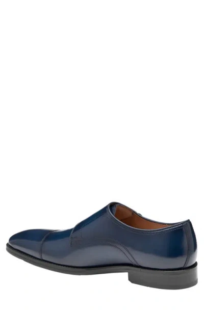 Johnston & Murphy Men's Sullivan Double Buckle Cap Toe Shoe In Blue