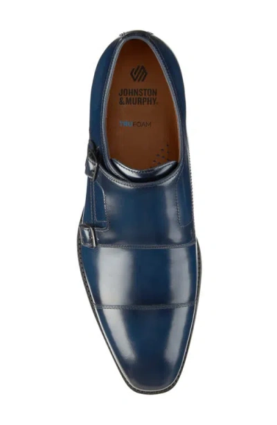 Johnston & Murphy Men's Sullivan Double Buckle Cap Toe Shoe In Blue