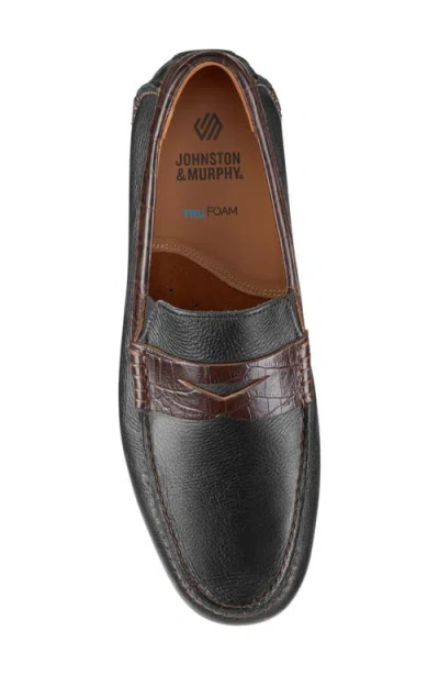 Johnston & Murphy Cort 2.0 Penny Loafer In Black