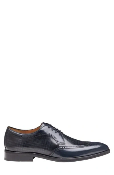 Johnston & Murphy Men's Sullivan Wingtip Round Toe Dress Shoes In Black