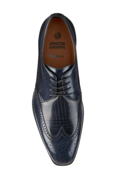 Johnston & Murphy Men's Sullivan Wingtip Round Toe Dress Shoes In Black