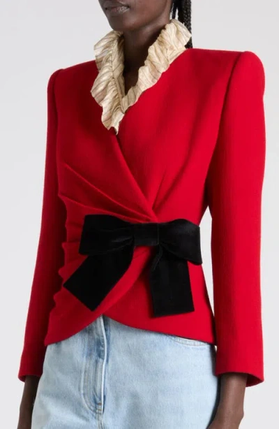 Valentino Wool Jacket In Red