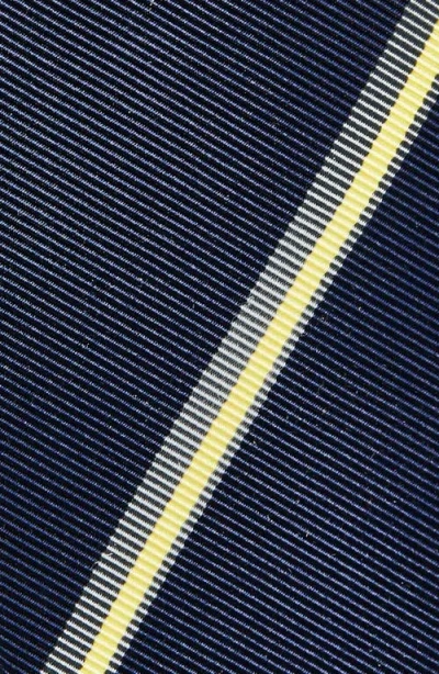 Thom Browne Shadow Stripe Silk & Cotton Mogador Tie In Blue