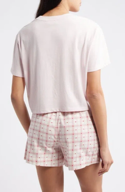 Open Edit Boxy Crop T-shirt In Pink