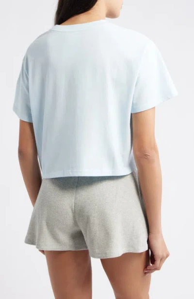 Open Edit Boxy Crop T-shirt In Silver