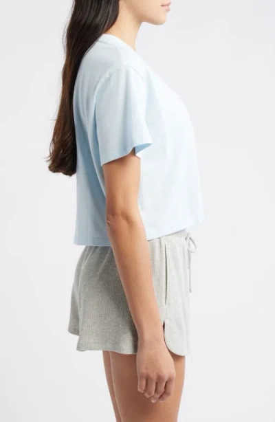 Open Edit Boxy Crop T-shirt In Silver