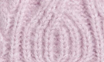 Treasure & Bond Cable Stitch Pom Beanie In Purple