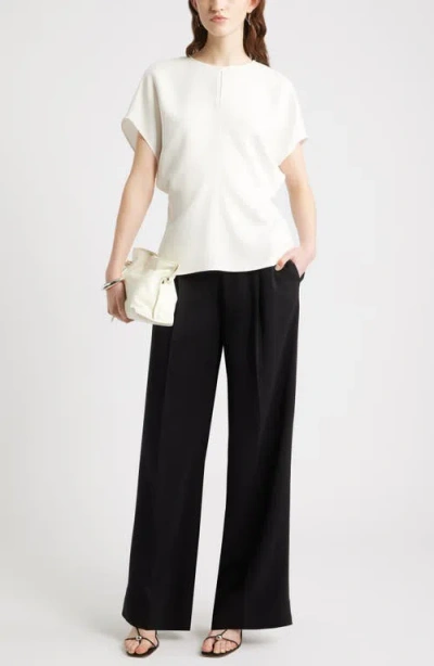 Nordstrom Pleat Front Pull-on Pants In Black