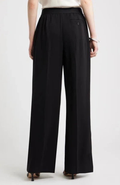 Nordstrom Pleat Front Pull-on Pants In Black