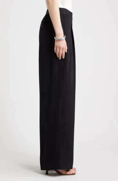 Nordstrom Pleat Front Pull-on Pants In Black