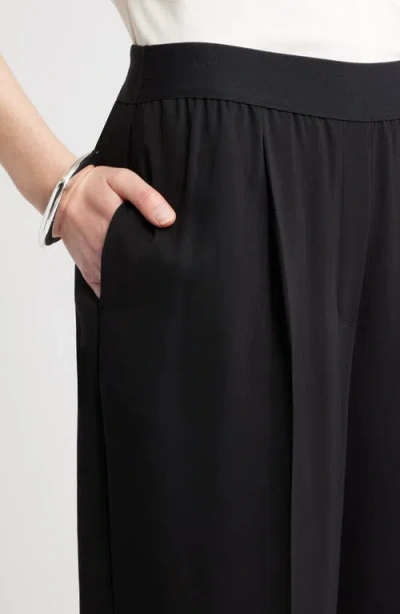 Nordstrom Pleat Front Pull-on Pants In Black