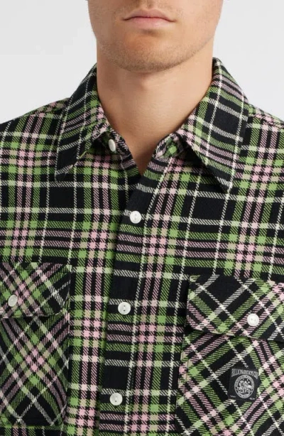 Billionaire Boys Club Bb Club Plaid Button-up Shirt In Black