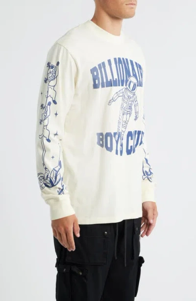 Billionaire Boys Club Bb Gravity Astronaut Long Sleeve Graphic T-shirt In White