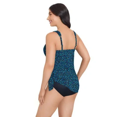 Trimshaper Diana Surplice Swimdress In Multi