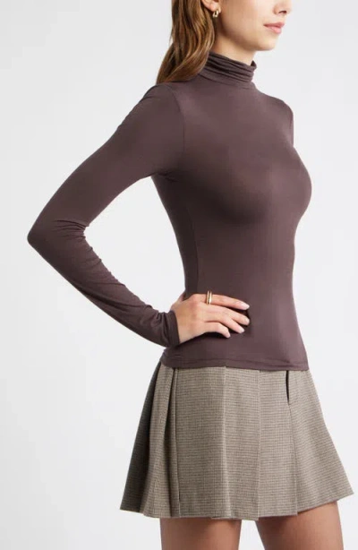 Open Edit Knit Turtleneck In Brown