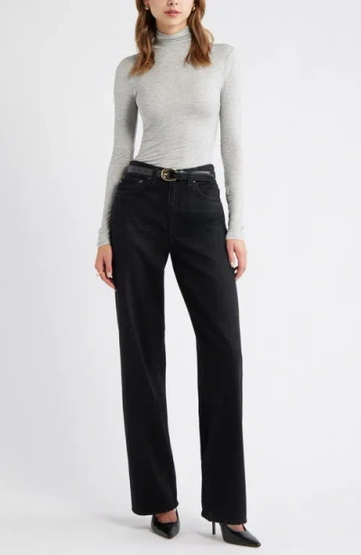 Open Edit Knit Turtleneck In Gray