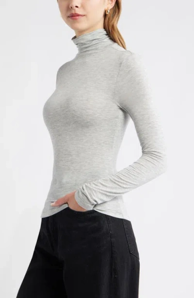 Open Edit Knit Turtleneck In Gray