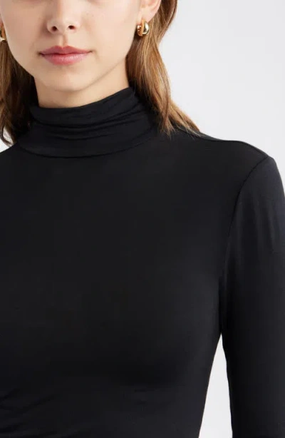 Open Edit Knit Turtleneck In Black