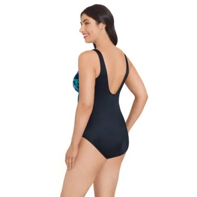 Trimshaper Addison Surplice One-piece Swimsuit In Multi
