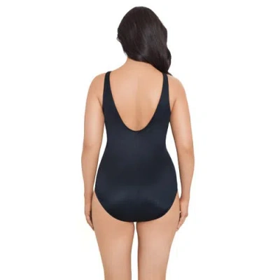 Trimshaper Addison Surplice One-piece Swimsuit In Multi