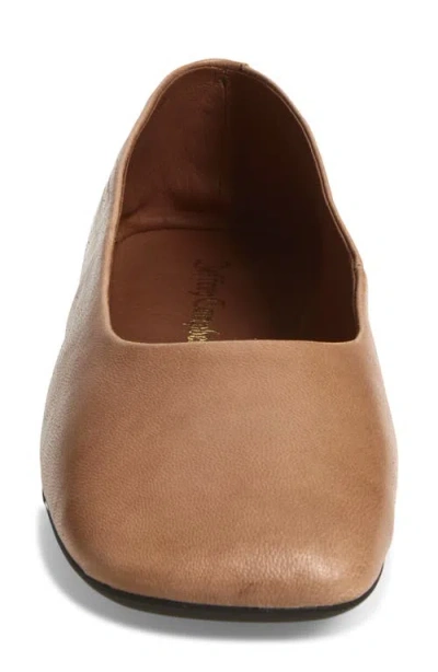 Jeffrey Campbell Listos Square Toe Flat In Brown