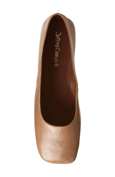 Jeffrey Campbell Listos Square Toe Flat In Brown