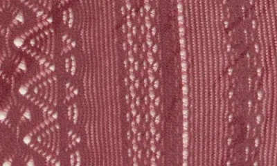 Nordstrom Vertical Pattern Mesh Tights In Burgundy