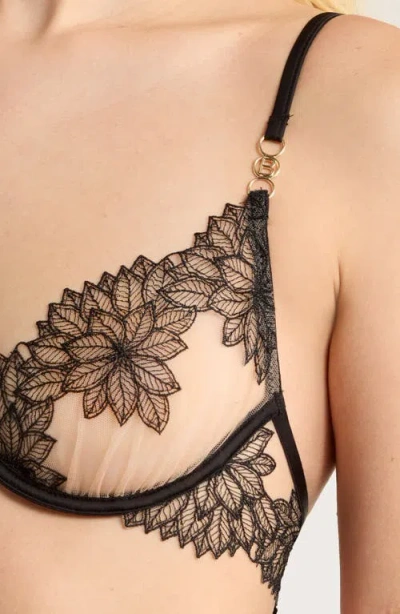 Bluebella Inaya Embroidered Mesh Underwire Bra In Multi