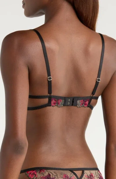 Bluebella Calista Embroidered Mesh Underwire Bra In Multi